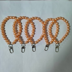 Adornos colgantes de cuentas de plástico, con broches de aleación giratorias, para adornos de bolsos