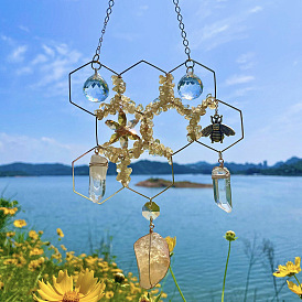 Rongguan Unique Design Honeycomb Sun Catcher Window Decorative Pendant
