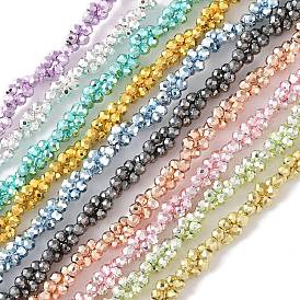 Electroplate Beads Strands, Faceted, Round