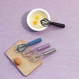 Iron Imitation Mini Manual Egg Beater Decoration, for Dollhouse Accessories Pretending Prop Decorations
