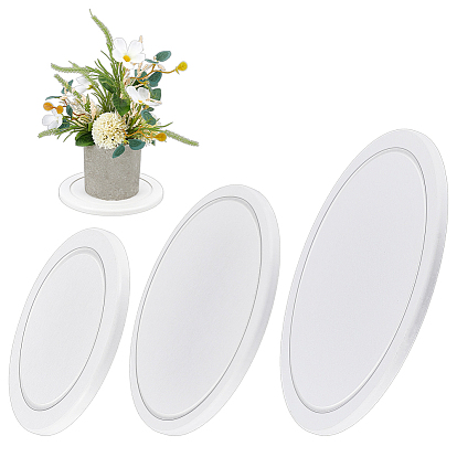 3шт. 3 стили диатомитовых земляных подстилок для цветочных горшков, плоско-круглые