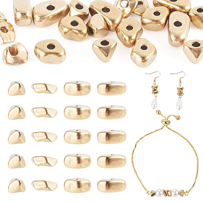 20Stk. 4 Stile 304 Edelstahlperlen, Nuggets, Ionenbeschichtung (ip)