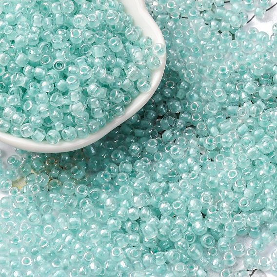 (Defective Closeout Sale: Fading) Glass Seed Beads, Inside Colours, Round Hole, Round, Transparent Colours