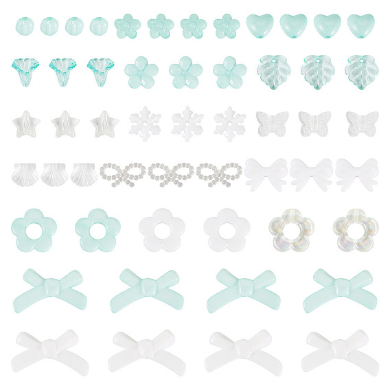 100g прозрачные и непрозрачные акриловые бусины, разнообразные