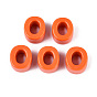 Opaque Acrylic European Beads, Large Hole Beads, Letter O