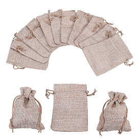 NBEADS Burlap Packing Pouches Drawstring Bags