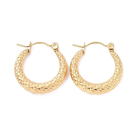 Ion Plating(IP) 304 Stainless Steel Chunky Hoop Earrings for Women