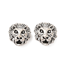 Tibetan Style Alloy Beads, Lion Head