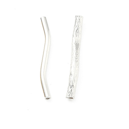 Латунные волнистые трубчатые бусины, долговечный, без свинца и без кадмия, стойки покрытие