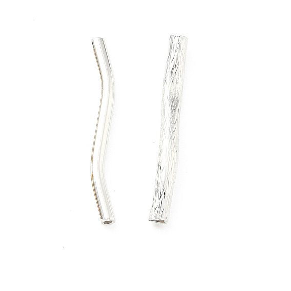 Латунные волнистые трубчатые бусины, долговечный, без свинца и без кадмия, стойки покрытие