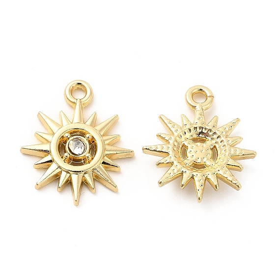 Подвески из сплава со стразами, без кадмия и без свинца, солнечные чары