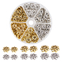 240Pcs c Multi-Petal Tibetan Style Alloy Bead Caps, Flower