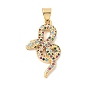 Латунные микро проложить кубического циркония подвески, змея