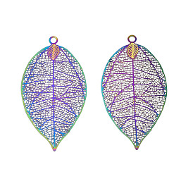 Ионное покрытие (ip) 304 филигранные подвески из нержавеющей стали, гравированные металлические украшения, лист