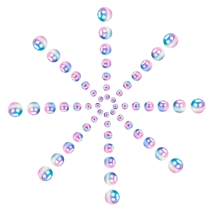 420 шт 7 стиль радуги абс пластик имитация жемчуга, градиент русалка жемчужные бусы, круглые