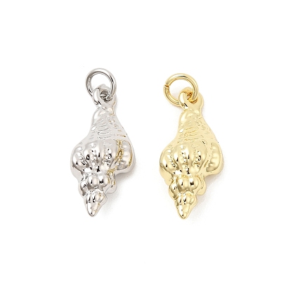 Латунные подвески, подвески в форме раковины, с эмалью, без свинца и без кадмия, долговечный, стойки покрытие