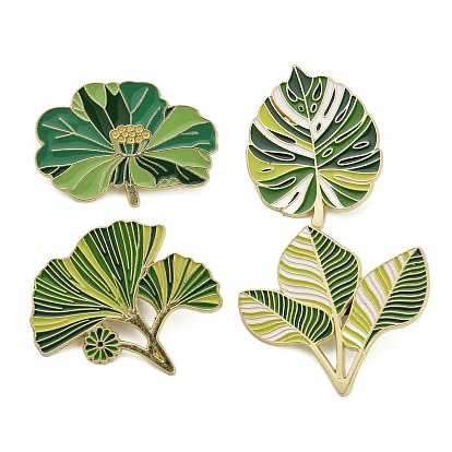 Булавки с эмалью в виде листа, булавки для лацканов из сплава для одежды рюкзака, золотой свет