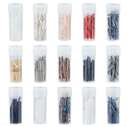 495 шт 15 цвета стеклянные бусины стекляруса, непрозрачных цветов