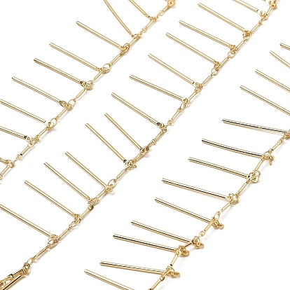 Rack Plating Brass Link Chains, Long-Lasting Plated, Nickel Free, Soldered, with Spool