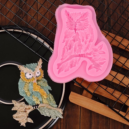 DIY Silicone Molds, Fondant Molds, Resin Casting Molds, for Chocolate, Candy, UV Resin & Epoxy Resin Craft Making, Owl