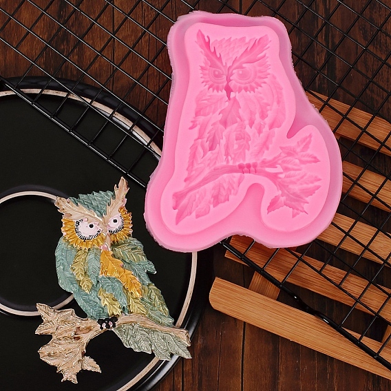 DIY Silicone Molds, Fondant Molds, Resin Casting Molds, for Chocolate, Candy, UV Resin & Epoxy Resin Craft Making, Owl