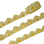 Ruban de polyester brodé, fil métallique, accessoires de vêtements