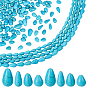 8 Strands 4 Styles Dyed Synthetic Turquoise Beads Strands, Teardrop