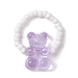 Acrylic Bear Stretch Rings, with Glass Seed Beaded