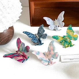 Butterfly Cellulose Acetate Claw Hair Clips, Hair Accessories for Women & Girls