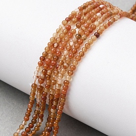 Природный агат бисер нитей, круглые