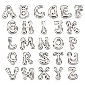 26шт. 26 стили пухлых подвесок из нержавеющей стали, подвески с буквой az~z