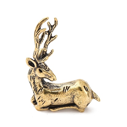 Латунное рождественское украшение в виде лося, для украшения рабочего стола домашнего офиса