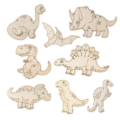 Unfinished Wood Sheet, for DIY Crafts, Home Decoration and Paint, Dinosaur
