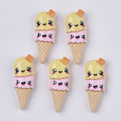 Cabujones decodificados de resina, helado, alimento de imitación