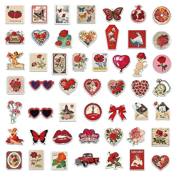 50шт. руководство материал печать ПВХ наклейки этикетки, самослипание, для чемодана, скейтборде, холодильник, шлем, оболочка мобильного телефона