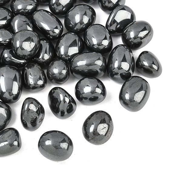 Synthetic Non-Magnetic Hematite Beads, Tumbled Stone, Nuggets, No Hole/Undrilled, Vase Filler Gems/Undrilled, Vase Filler Gems