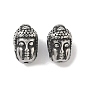 Ретро 316 хирургические бусины из нержавеющей стали, Голова Будды, ручная полировка