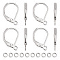 100 шт. 304 серьги с рычагом из нержавеющей стали, с петлями и соединительными кольцами (шт.)