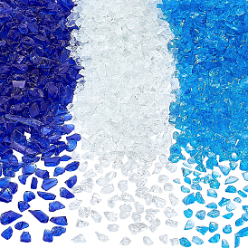 450G 3 Colors Glass Beads, Chip