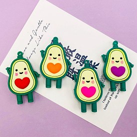 PVC Plastic Pendants, Avocado Charms