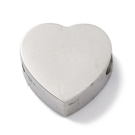 201 из нержавеющей стали бусы, сердце, анти-тускнение