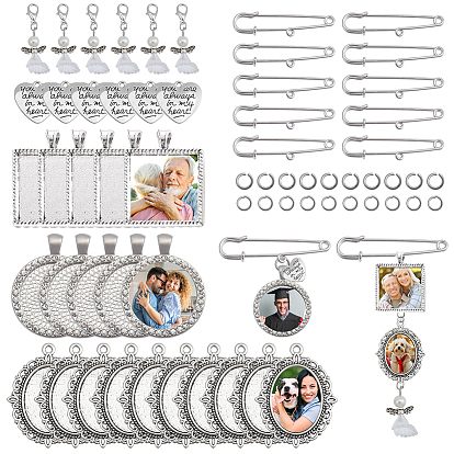 DIY Alloy Photo Decoration Brooch Making Kit