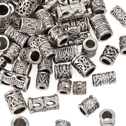 150 шт 15 стили европейские бусины из сплава в тибетском стиле, бусины с большим отверстием, колонка