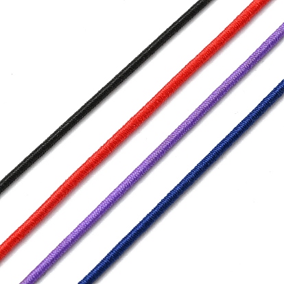 10 rouleaux 10 couleurs cordon élastique rond en polyester, cordon élastique réglable, avec bobine