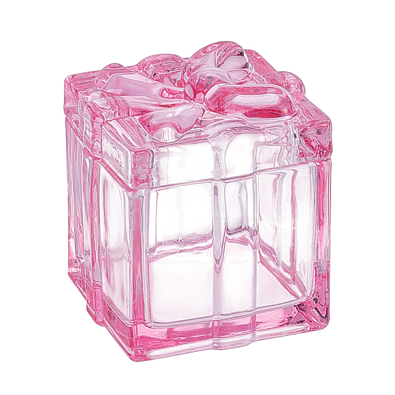 Glass Dappen Dish with Lid, Mini Cup Liquid Holder, Nail Art Manicure Accessories Container