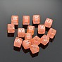 Mixed Letters Transparent Acrylic Cube Beads, Horizontal Hole, 6x6x6mm, Hole: 3mm, about 3100pcs/500g
