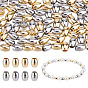 80Pcs 2 Colors 201 Stainless Steel Beads, Barrel