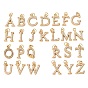 304 Stainless Steel with Crystal Rhinestone Charms, Letter A~Z Charms, Polished, Ion Plating(IP)