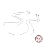 925 Sterling Silver Long Chain Dangle Stud Earrings, Long Tassel Front Back Earrings for Women