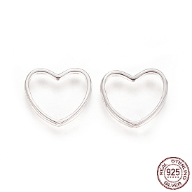 925 cadres de perles en argent sterling, avec cachet 925, cœur